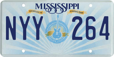 MS license plate NYY264
