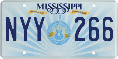 MS license plate NYY266