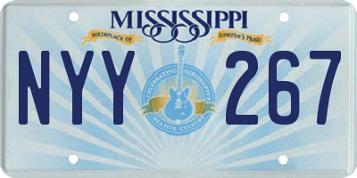 MS license plate NYY267