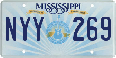 MS license plate NYY269