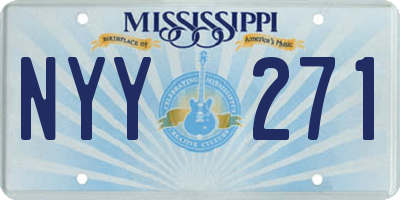 MS license plate NYY271