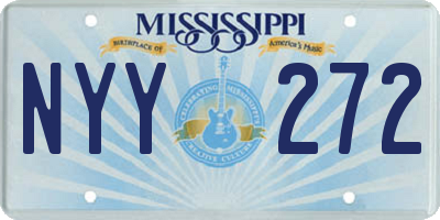 MS license plate NYY272