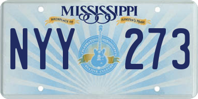 MS license plate NYY273