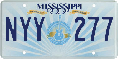 MS license plate NYY277
