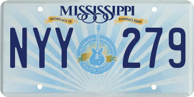 MS license plate NYY279