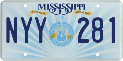 MS license plate NYY281