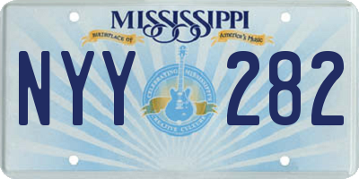 MS license plate NYY282