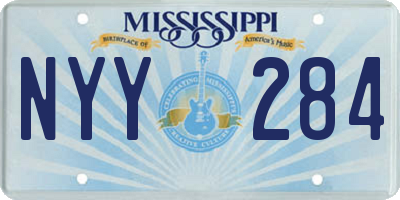MS license plate NYY284