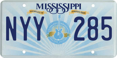 MS license plate NYY285