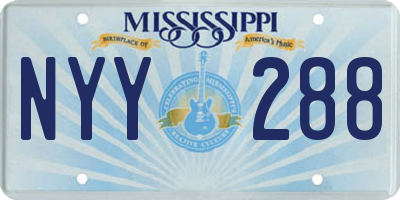 MS license plate NYY288