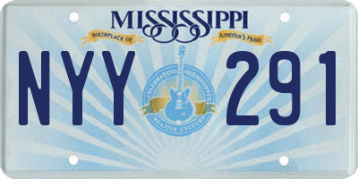 MS license plate NYY291