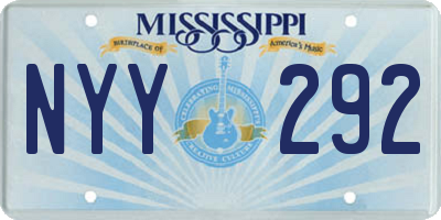MS license plate NYY292