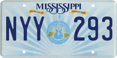 MS license plate NYY293