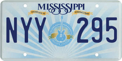 MS license plate NYY295