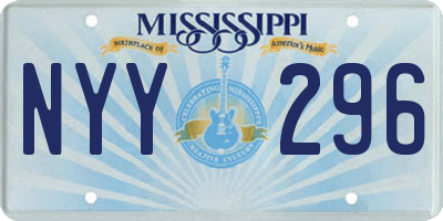 MS license plate NYY296
