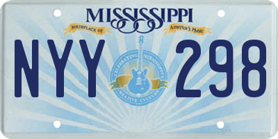 MS license plate NYY298