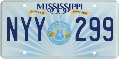 MS license plate NYY299