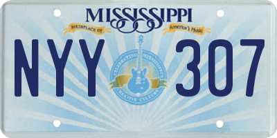 MS license plate NYY307
