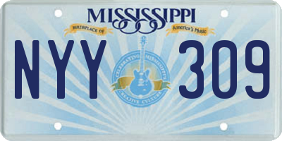 MS license plate NYY309