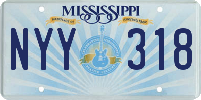 MS license plate NYY318