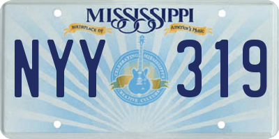 MS license plate NYY319