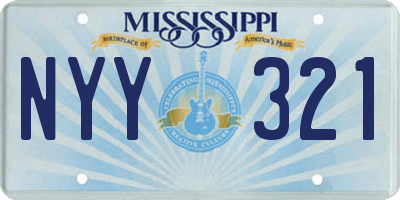 MS license plate NYY321