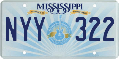 MS license plate NYY322