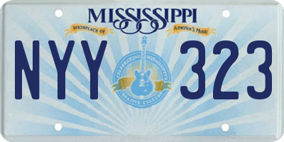 MS license plate NYY323