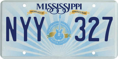 MS license plate NYY327