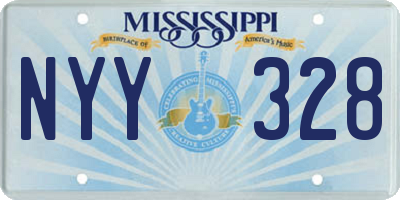 MS license plate NYY328