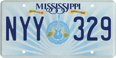MS license plate NYY329
