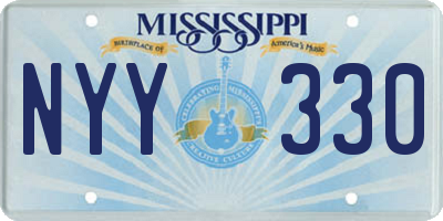 MS license plate NYY330