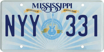 MS license plate NYY331