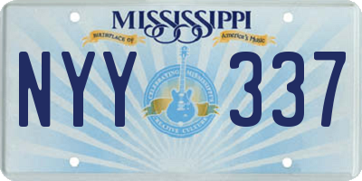 MS license plate NYY337