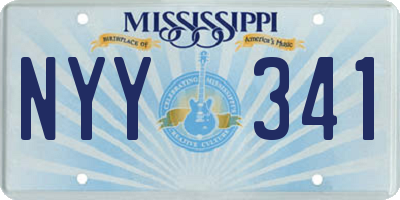 MS license plate NYY341
