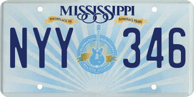 MS license plate NYY346