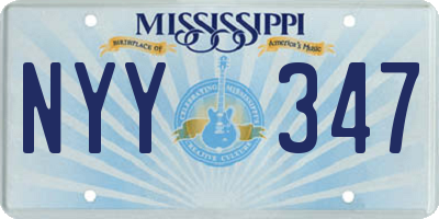 MS license plate NYY347