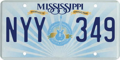 MS license plate NYY349