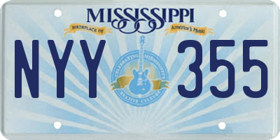 MS license plate NYY355