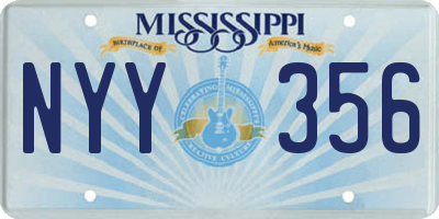 MS license plate NYY356