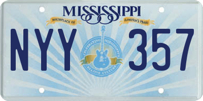 MS license plate NYY357