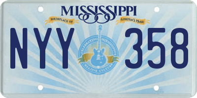 MS license plate NYY358