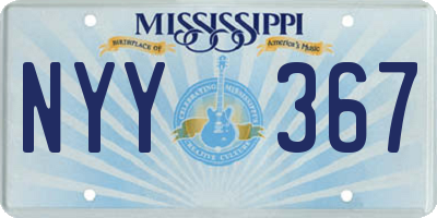 MS license plate NYY367
