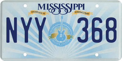 MS license plate NYY368