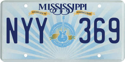 MS license plate NYY369