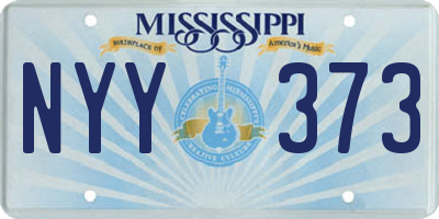 MS license plate NYY373