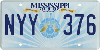 MS license plate NYY376
