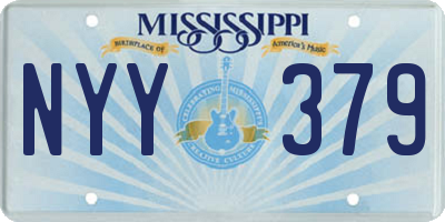 MS license plate NYY379
