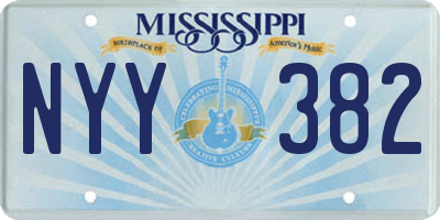 MS license plate NYY382