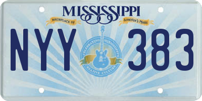 MS license plate NYY383